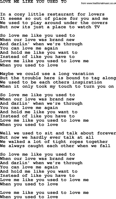 Love me like you used to - Ellie Goulding - Love Me Like You Do (2015) Chords 10/1-2015 by Jon Malmin (jogusmal@hotmail.com) Tuning: Standard E (capo 1st fret!) [Intro] G D Em7 C D Em7 [Verse 1] G You're the light, you're the night Bm7 You're the color of my blood Em7 You're the cure, you're the pain C You're the only thing I wanna touch D Em7 Never …